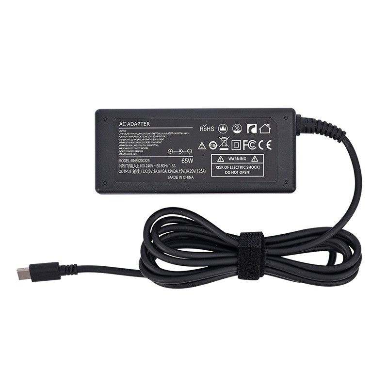 Adaptateur secteur pour ordinateur portable de type C 65 W, charge rapide